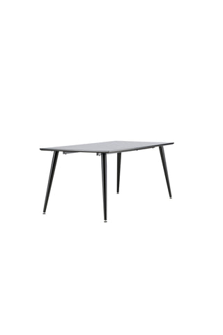Dipp Matbord - 180*90cm - Svart Faner / helt svarta ben