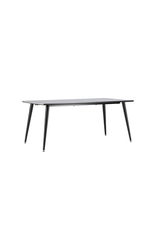 Dipp Matbord - 180*90cm - Svart Faner / helt svarta ben