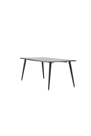 Dipp Matbord - 180*90cm - Svart Faner / helt svarta ben