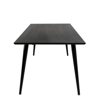 Dipp Matbord - 180*90cm - Svart Faner / helt svarta ben