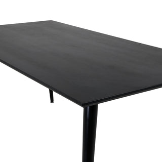 Dipp Matbord - 180*90cm - Svart Faner / helt svarta ben