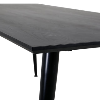 Dipp Matbord - 180*90cm - Svart Faner / helt svarta ben