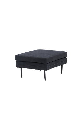 Venture Home Boom Ottoman - Svart / Svart Tyg / linne