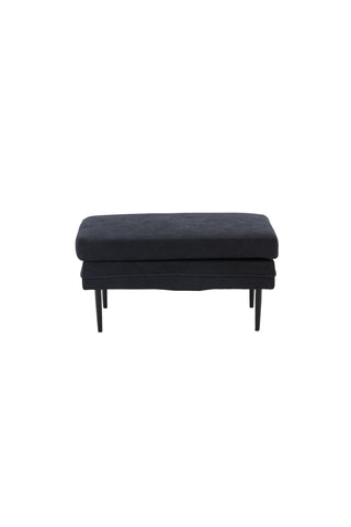 Venture Home Boom Ottoman - Svart / Svart Tyg / linne