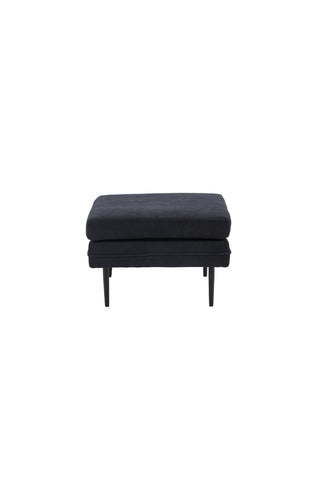 Venture Home Boom Ottoman - Svart / Svart Tyg / linne