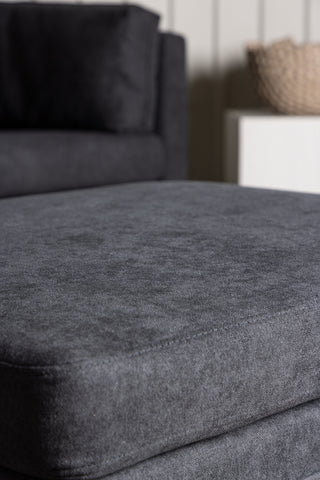 Venture Home Boom Ottoman - Svart / Svart Tyg / linne