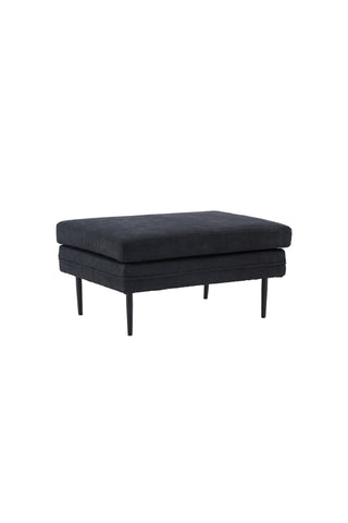 Venture Home Boom Ottoman - Svart / Svart Tyg / linne