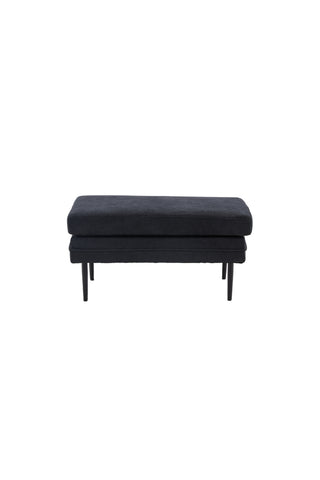Venture Home Boom Ottoman - Svart / Svart Tyg / linne