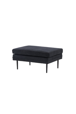 Venture Home Boom Ottoman - Svart / Svart Tyg / linne