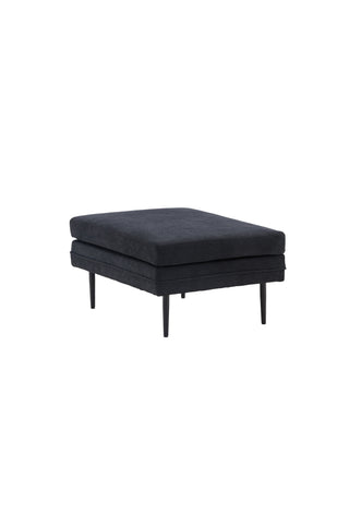 Venture Home Boom Ottoman - Svart / Svart Tyg / linne