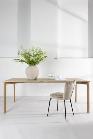 Venture Home Damon Matbord 200*75 - Whitewash / MDF med faner