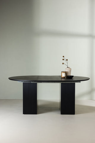 Venture Home Matilda Matbord Utdragbart φ130/180 - Svart / MDF med faner