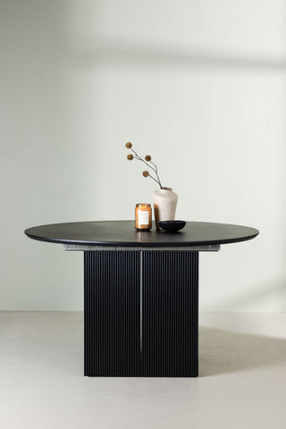 Venture Home Matilda Matbord Utdragbart φ130/180 - Svart / MDF med faner