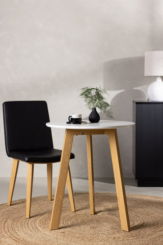 Venture Home Leonora Matbord φ65 - Eklook / Vit MDF