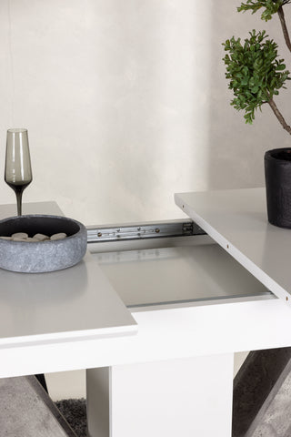 Venture Home Disa Matbord 120/160*80 - Vit / Grå MDF