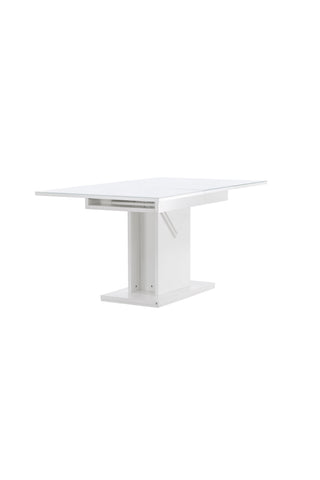Venture Home Pluto Matbord 120/160*90- Vit / MDF Glas