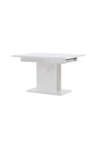 Venture Home Pluto Matbord 120/160*90- Vit / MDF Glas