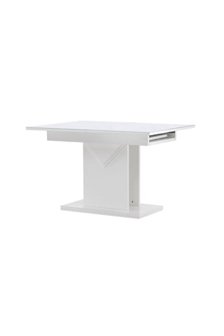 Venture Home Pluto Matbord 120/160*90- Vit / MDF Glas