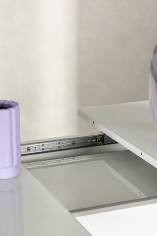 Venture Home Pluto Matbord 120/160*90- Vit / MDF Glas