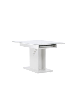 Venture Home Pluto Matbord 120/160*90- Vit / MDF Glas