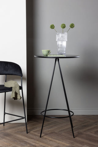 Venture Home Bistro Barbord φ60 - Svart / MDF med faner