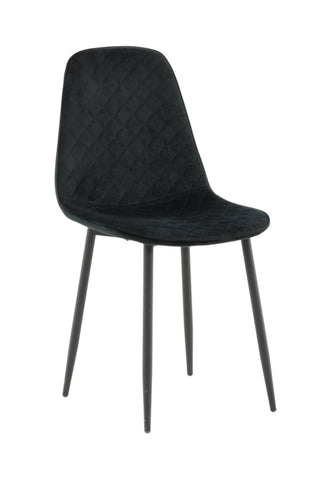 Polar Diamond Matstol 2-pack - Svarta ben - Svart sammet