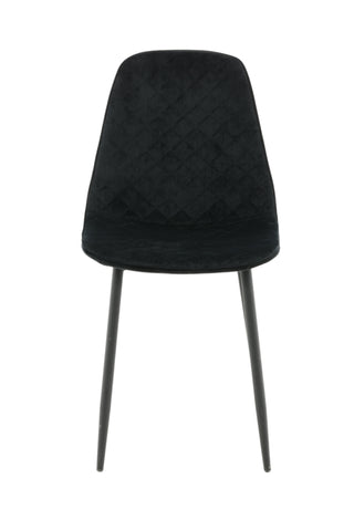 Polar Diamond Matstol 2-pack - Svarta ben - Svart sammet