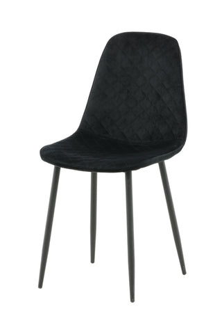 Polar Diamond Matstol 2-pack - Svarta ben - Svart sammet