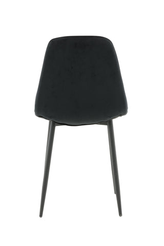 Polar Diamond Matstol 2-pack - Svarta ben - Svart sammet