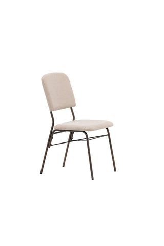 Venture Home Seda Matstol 2-pack - Mattbrunt / Beige Tyg