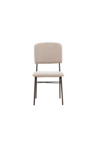 Venture Home Seda Matstol 2-pack - Mattbrunt / Beige Tyg