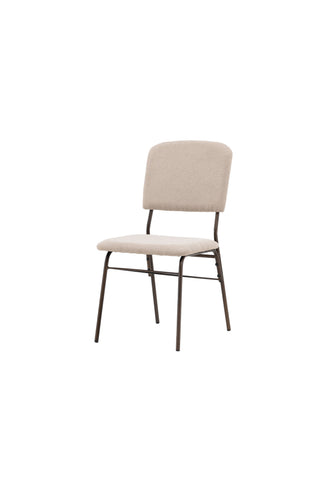 Venture Home Seda Matstol 2-pack - Mattbrunt / Beige Tyg