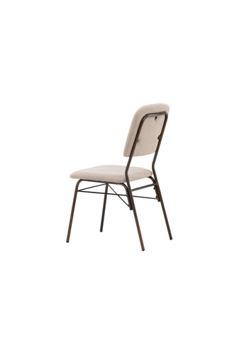 Venture Home Seda Matstol 2-pack - Mattbrunt / Beige Tyg