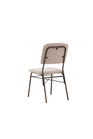 Venture Home Seda Matstol 2-pack - Mattbrunt / Beige Tyg