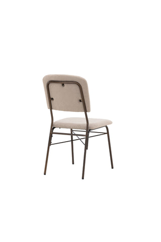 Venture Home Seda Matstol 2-pack - Mattbrunt / Beige Tyg