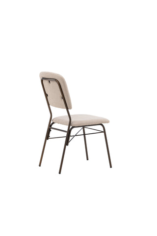 Venture Home Seda Matstol 2-pack - Mattbrunt / Beige Tyg