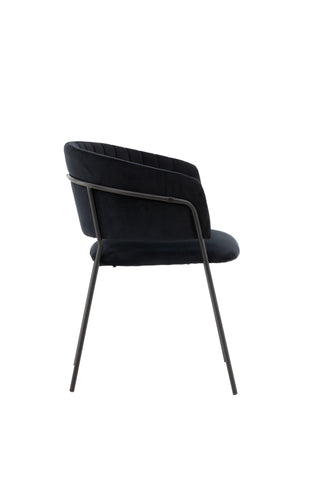 Venture Home Lilja Matstol 2-pack - Svart / Mörkgrå Tyg
