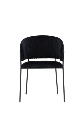 Venture Home Selma Matstol 2-pack - Svart / Svart sammet