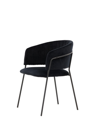 Venture Home Selma Matstol 2-pack - Svart / Svart sammet
