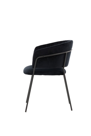 Venture Home Selma Matstol 2-pack - Svart / Svart sammet