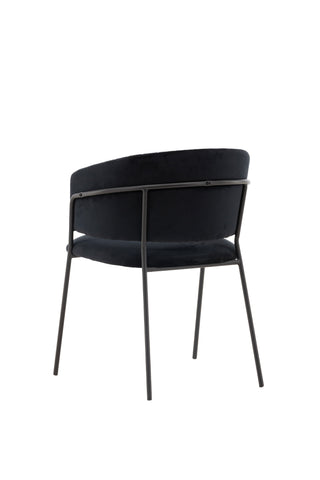 Venture Home Selma Matstol 2-pack - Svart / Svart sammet
