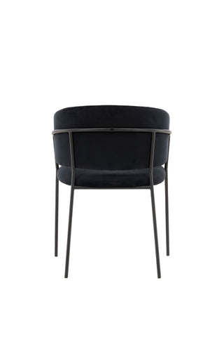 Venture Home Selma Matstol 2-pack - Svart / Svart sammet
