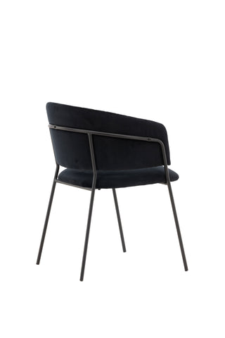 Venture Home Selma Matstol 2-pack - Svart / Svart sammet