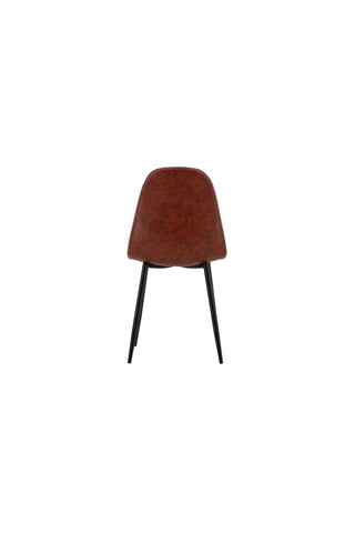 Polar Matstol 2-pack - Svart / Brun PU