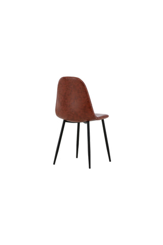 Polar Matstol 2-pack - Svart / Brun PU