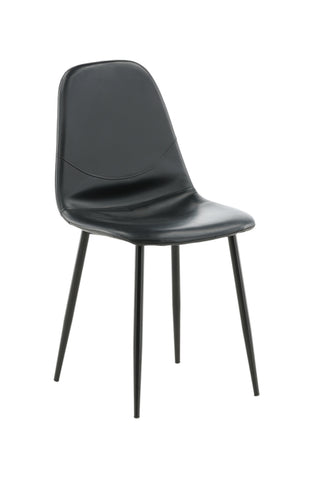 Polar Matstol 2-pack - Svart / Svart PU