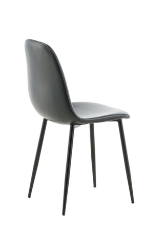 Polar Matstol 2-pack - Svart / Svart PU
