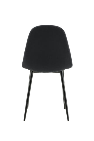 Polar Matstol 2-pack - Svarta ben - Svart tyg