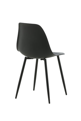 Polar Plast Matstol 2-pack - Svarta Ben / Svart Plast