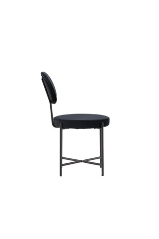 Venture Home Rosie Matstol 2-pack - Svart / Mörkgrå Tyg